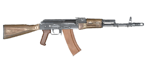 The AK-74 5.45 mm assault rifle.