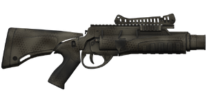 The GLX grenade launcher.