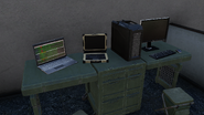 2030s product lineup: laptops in commercial (left) and military (centre) variants, as well as a desktop PC setup (far right).