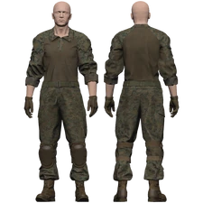 Woodland - [Marine Combat Uniform (Rolled Up/Gloves/Kneepads)]
