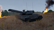 The Shenlong Group's 75 mm railgun on a T-100 MBT.