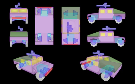 LEGENDDark blue = armor_11mm_plate.bisurfGreen = armor_1mm_plate.bisurfPurple = armor_3mm_plate.bisurfRed = armor_5mm_plate.bisurfTeal = iron.bisurfYellow = glassplate