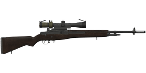 The M21 7.62 mm sniper rifle.