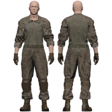 Desert - [Marine Combat Uniform (Rolled Up/Gloves/Kneepads)]