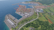 The Blue Pearl Industrial Port in north-eastern Tanoa.