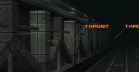 Naire Bridge with an explosive charge attached to it.