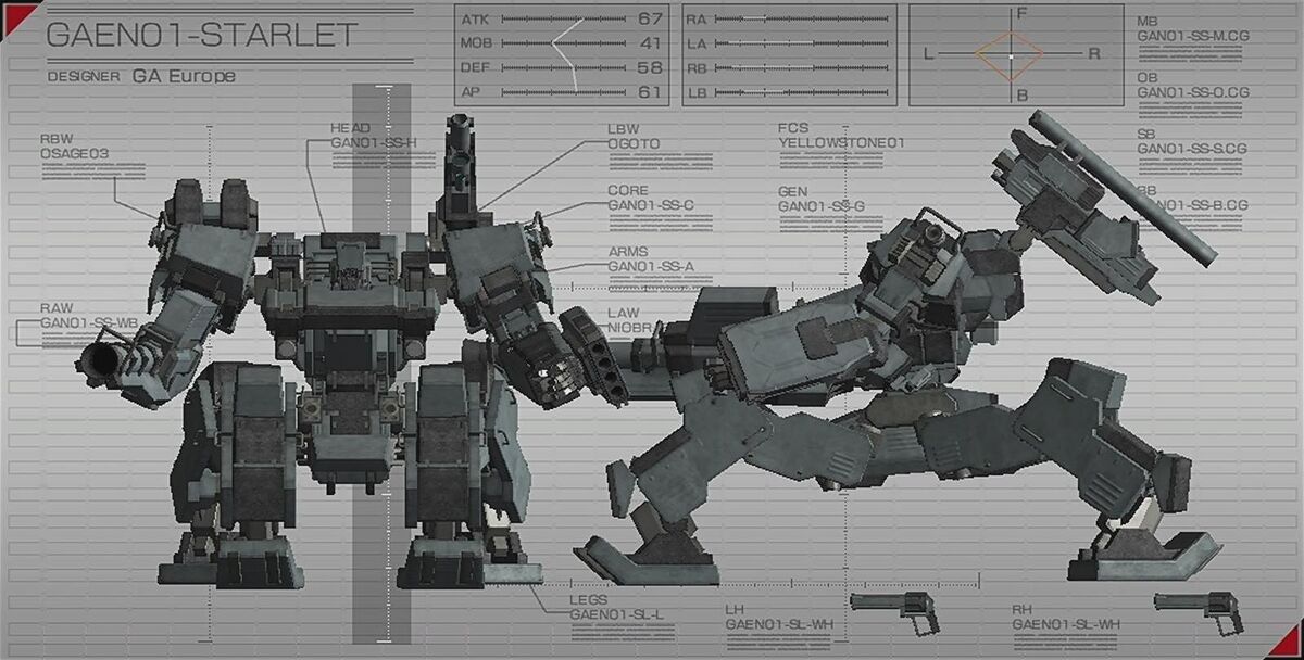 GAEN01-STARLET | Armored Core Wiki | Fandom GAEN01-STARLET | Armored Core Wiki | Fandom