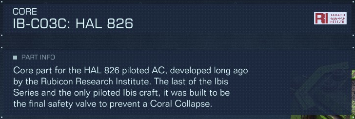 IB-C03C: HAL 826 | Armored Core Wiki | Fandom
