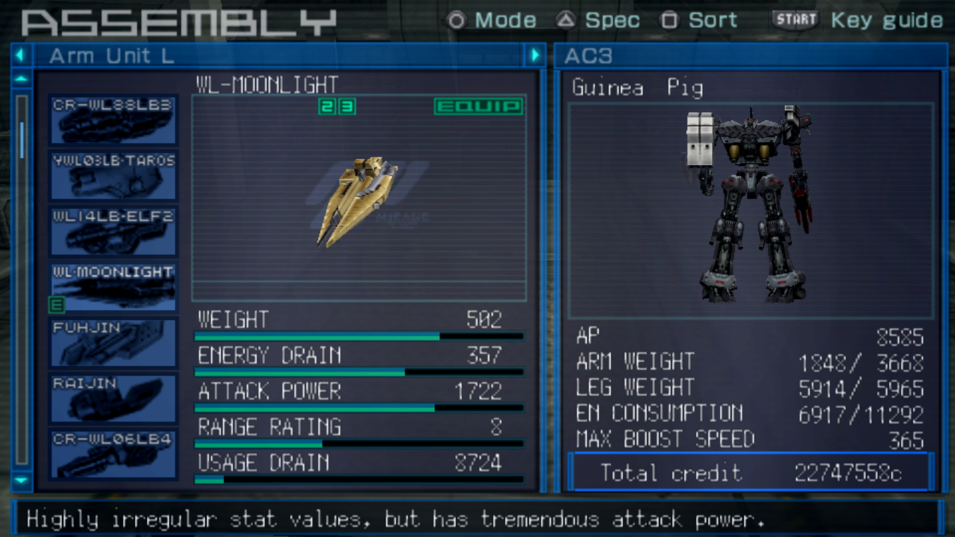 WL-MOONLIGHT | Armored Core Wiki | Fandom