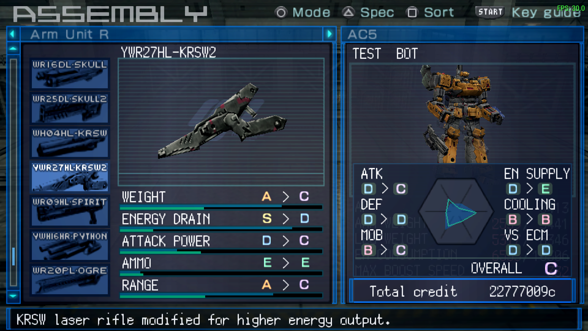 ARMORED CORE LAST RAVEN Portable