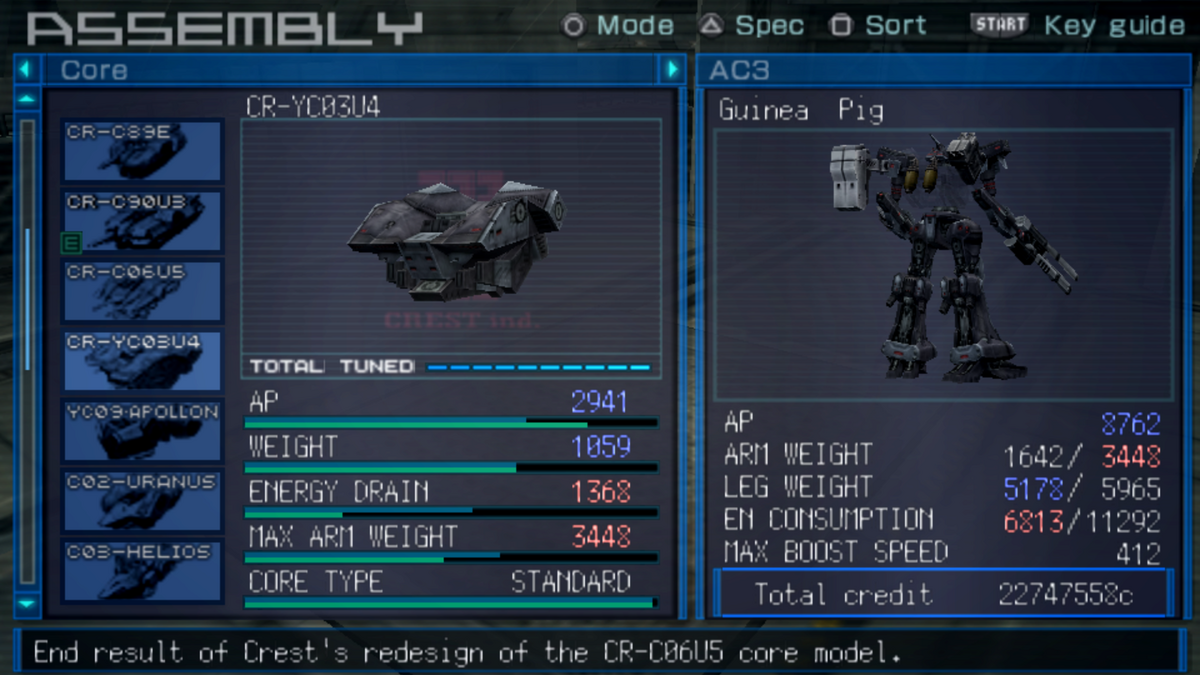 CR-YC03U4 | Armored Core Wiki | Fandom