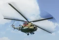 A helicopter in action