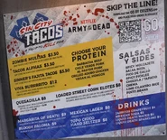 Post-experience eatery menu