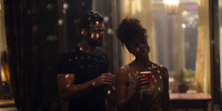Brad and Gwen celebrate
