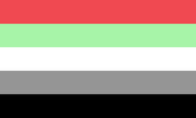 Akoiromantic / Lithromantic flag by Pride Color Schemes on Tumblr