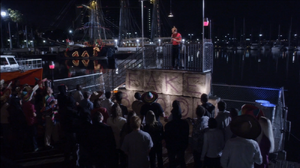  gives a  keynote speech in ""