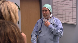 After Ice tackles Tobias, Gene Parmesan pretends to be a doctor, but does pass on the news that Tobias has internal bleeding. {{ep|2x3}}