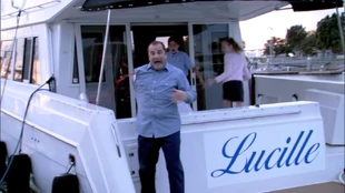 George and J. Walter Weatherman teach the kids to stop yelling. ("Pier Pressure")