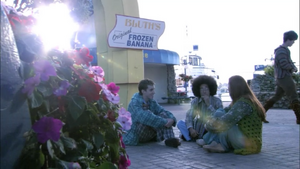 The banana stand was referred to as the "big yellow joint" in the 1970s and was a popular weed smoking hangout. ("Pier Pressure")