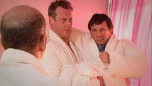 Jack, on a date with Lindsay, threatening Tobias, in ""