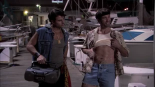 G.O.B. and Michael try to teach George Michael about drugs with help from the Hot Cops. ("Pier Pressure")