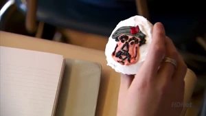 A Saddam cupcake, from ""