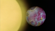 Soleil jaune et la Terre