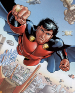 Lar Gand et Mon-El dans les comics.
