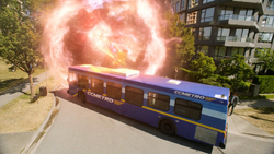 The bus being hit by dark matter