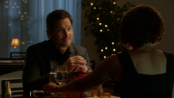 Alex Danvers and Maxwell Lord at dinner