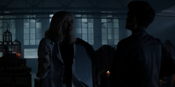 Kate confronts Beth in her lair