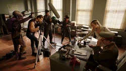 The Legends threaten Kalashnik.