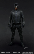 Concept art of Diggle as "Spartan"