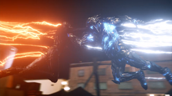 Flash enfrentando Savitar