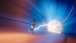 Barry finding an antimatter wall.