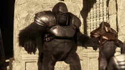 Grodd on the throne of Gorilla City (Earth-2)