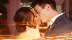 Barry and Iris kiss in Flashtime after their vow renewal
