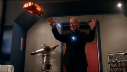 Darhk being attacked by the Waverider