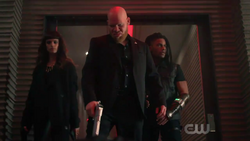 Tobias, Khalil and Syonide breach the A.S.A. headquarters