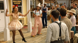 Behrad and Zari in their circus costumes.