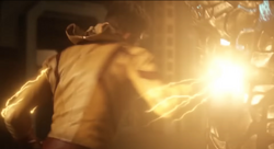 Kid Flash fighting