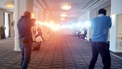 Mick and Ray using the Heat and Cold Guns