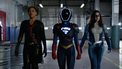 Kara sports her new suit against Leviathan.