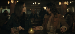 Lois and Lana at a bar