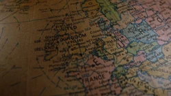 Map of the , showing Europe and other countries.