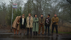 Legends waiting for a bus