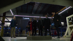 The Scientist - Barry con Felicity, Quentin, Diggle y Oliver