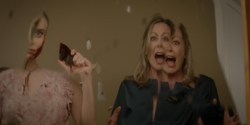 Evelyn find her daughter after she cut her own face