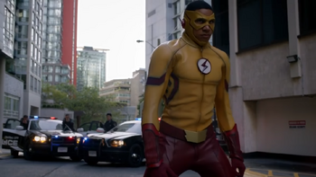 Kid Flash enters during Flashpoint