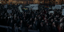 Protesto a favor da Batwoman